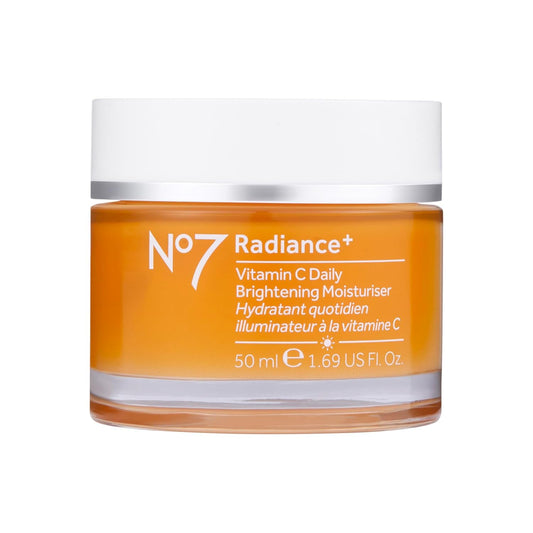 No7 Radiance+ Brightening Vitamin C Moisturizer – Lightweight Daily Face Cream (1.69 fl oz)