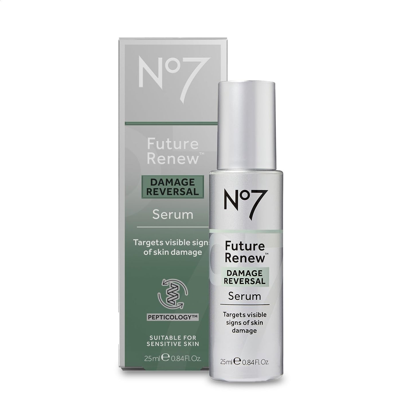 No7 Future Renew Damage Reversal Serum – Anti-Aging Face Serum with Peptides (0.84 fl oz)
