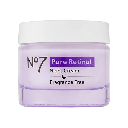 No7 Pure Retinol Night Cream – Collagen-Boosting Anti-Aging Face Cream (1.69 fl oz)