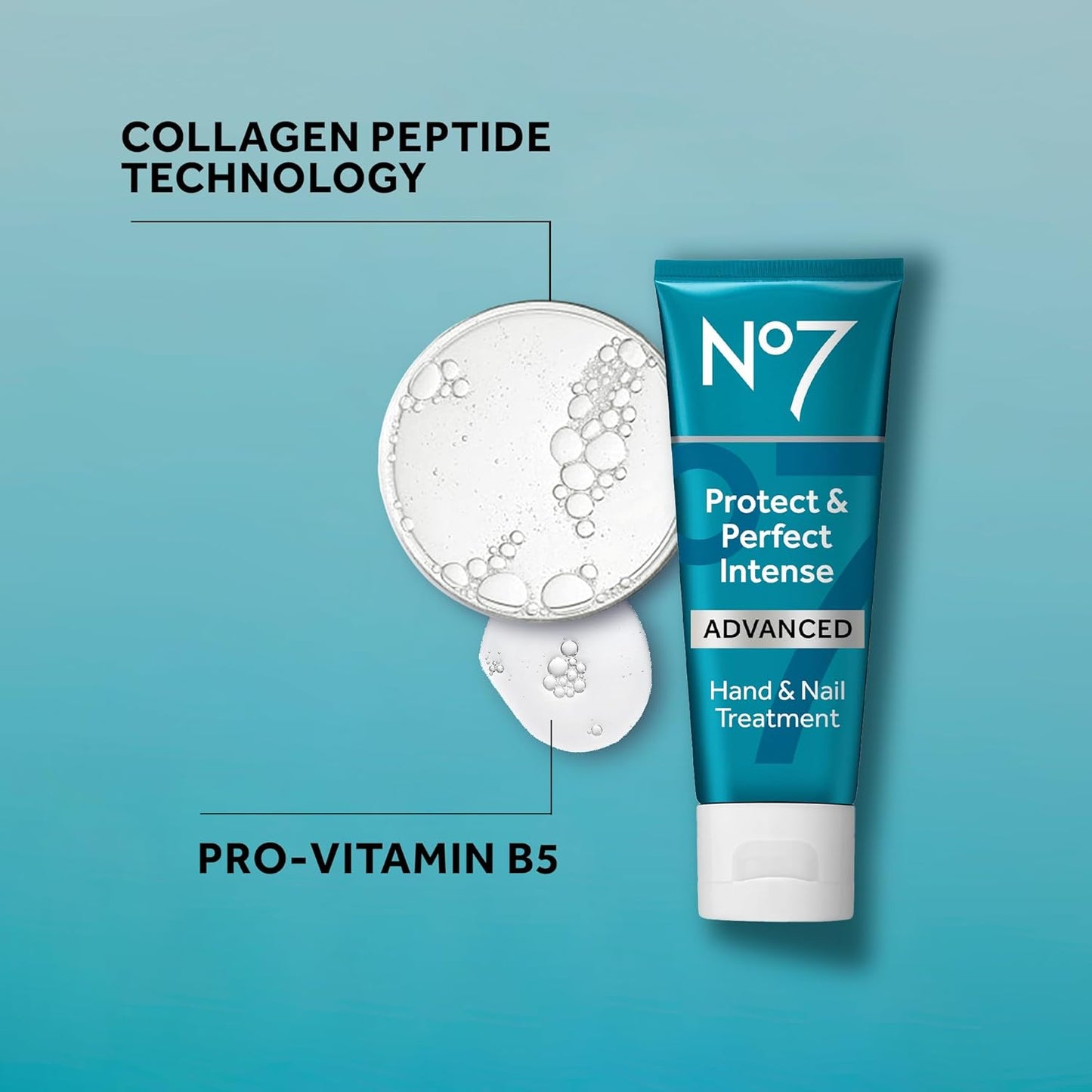 No7 Protect & Perfect Intense Advanced Hand & Nail Cream – Anti-Aging Moisturizer with Vitamin B5 & Peptides (75ml)