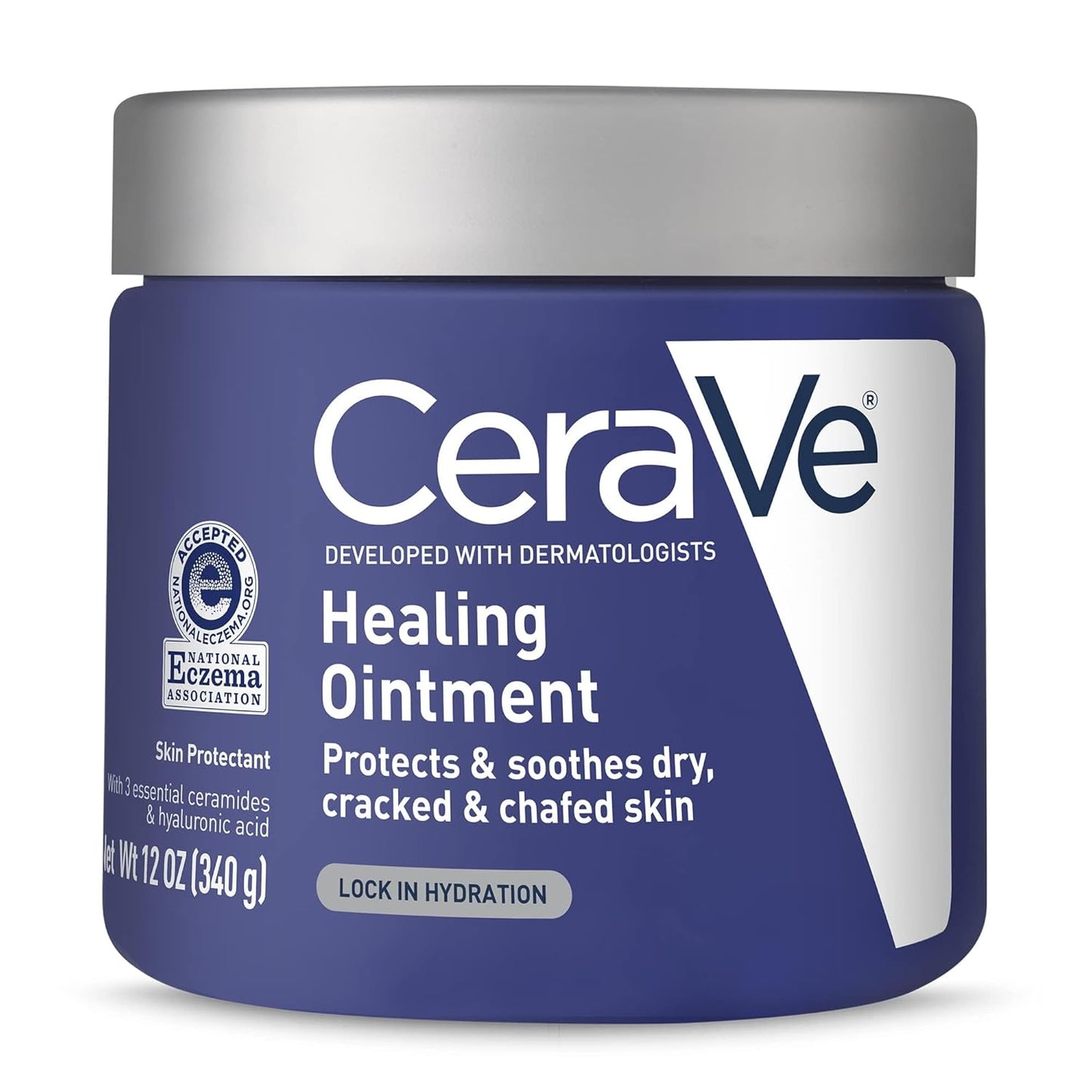 CeraVe Healing Ointment – Hydrating Skin Protectant with Hyaluronic Acid & Ceramides for Dry, Cracked Skin (12 oz)
